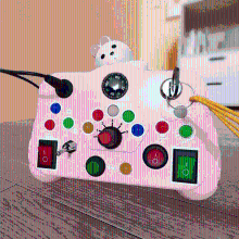 Mijn Hummeltje Busy Light Board™    Licht, Geluid & Plezier   Activiteiten bord Roze | Educatief Speelgoed