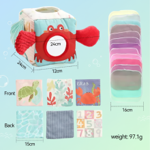 Mijn Hummeltje BabyBloom – Speels & Ontwikkelend – Sensorisch Babyspeelgoed Krab   Sensorische Baby Kubus | Educatief Speelgoed