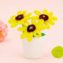 Mijn Hummeltje CraftBloom – Kleurrijk & Creatief – DIY Bloempot Knutselset Zonnebloemgeel | Educatief Speelgoed