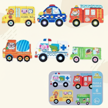 Mijn Hummeltje BrainBox – Leren & Spelen – 3D Houten Puzzel Verkeer | Educatief Speelgoed