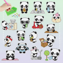 Mijn Hummeltje GemArt – Schattig & Glanzend – Diamant Painting Stickers Panda | Educatief Speelgoed