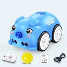 Mijn Hummeltje RoboBus – Intelligent & Interactief – Mini Afstandsbediening Auto Blauw biggetje | Educatief Speelgoed