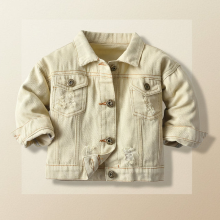 Mijn Hummeltje Candy Color Spijkerjas – Lichtgewicht Denim Jacket voor Kinderen Beige / 130 (5–6 jaar) | Educatief Speelgoed