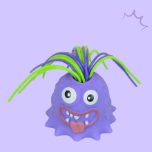 Mijn Hummeltje Yellie – Grappig & Interactief – Monster Stressspeeltje Paars | Educatief Speelgoed