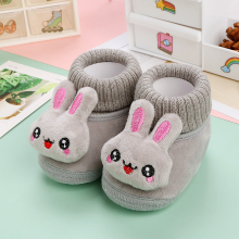 Mijn Hummeltje CuddleSteps – Warm en antislip – Dieren Baby Sloffen Grijs / Konijn / 14 (9–12 Maanden) | Educatief Speelgoed