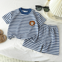 Mijn Hummeltje Kids Stripe Outfit – Trendy & Comfort – Zomer Kinder Outfit Blauw / 120 (2–3 jaar) | Educatief Speelgoed