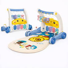 Mijn Hummeltje Step & Play – Interactief & Veilig – 3 in 1 Walker & Baby Gym Schattige eend   Blauw | Educatief Speelgoed
