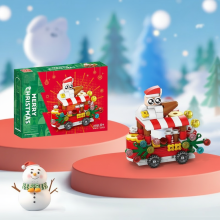 Mijn Hummeltje WinterBlocks – Kerstig & Leuk – Kerst Constructie Speelgoed Kerstwagen | Educatief Speelgoed