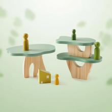 Mijn Hummeltje Wooden Forest Blocks – Creatief & Ontwikkeling – Houten Stapel Blokken Set Kleine boom | Educatief Speelgoed