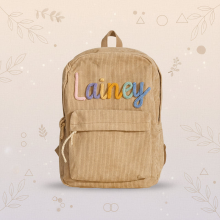 Mijn Hummeltje Kids Backpack – Gepersonaliseerde Rugzak voor Kinderen Kaki Gekleurd | Educatief Speelgoed
