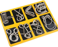 Mijn Hummeltje Metal Puzzle Ring Set™   Metalen puzzelpret   Puzzelring Geel | Educatief Speelgoed