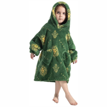 Mijn Hummeltje HappySnug – Schattig en comfortabel – Kinderdeken met capuchon One Size (1 3 jaar) / Groene Leeuw | Educatief Speelgoed