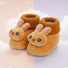 Mijn Hummeltje CuddleSteps – Warm en antislip – Dieren Baby Sloffen Bruin / Konijn / 12 (3–6 Maanden) | Educatief Speelgoed