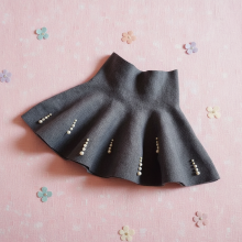 Mijn Hummeltje Girls Knitted Skirt – Comfort & Stijl – Kinder Rok Grijs / Parelstreep / 160 (10–12 jaar) | Educatief Speelgoed
