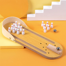 Mijn Hummeltje MiniStrike – Gezellig & Interactief – Houten Tafel Bowling Spel | Educatief Speelgoed