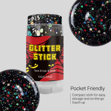 Mijn Hummeltje GlitterPop – Sprankelend & Feestelijk – Halloween Glitter Stick voor Gezicht, Haar en Lichaam Zwart | Educatief Speelgoed