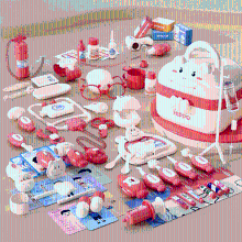 Mijn Hummeltje Hippo Doctors Set™   Mini Dokters in Actie   Speelgoed Doktersset 72 stuks / Rood | Educatief Speelgoed