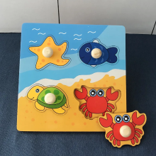 Mijn Hummeltje Clever Puzzle™   Slim Spelen   Houten Puzzel Zeedieren | Educatief Speelgoed