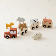 Mijn Hummeltje TrainCount –  Klassiek & Educatief – Houten Montessori Trein Dierentrein | Educatief Speelgoed