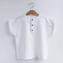 Mijn Hummeltje LittleClassic – Elegant & Comfortabel – Jongens Linnen Shirt met Knoopdetail Wit / 90 (2–3 jaar) | Educatief Speelgoed
