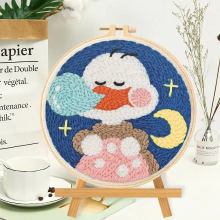 Mijn Hummeltje SoftLoop – Zacht & Creatief – DIY Punch Needle Thuisdecor Set Slapende eend | Educatief Speelgoed