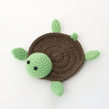 Mijn Hummeltje FunnyCritter – Grappig & Uniek – Gehaakte Dieren Onderlegger Bruin Schildpad | Educatief Speelgoed