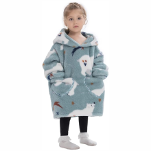 Mijn Hummeltje HappySnug – Schattig en comfortabel – Kinderdeken met capuchon One Size (1 3 jaar) / IJsbeer | Educatief Speelgoed
