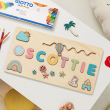 Mijn Hummeltje Woods™   Geef een blijvende herinnering!   Gepersonaliseerde puzzel Luchtballon | Educatief Speelgoed
