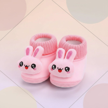 Mijn Hummeltje CuddleSteps – Warm en antislip – Dieren Baby Sloffen Roze / Konijn / 14 (9–12 Maanden) | Educatief Speelgoed