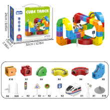 Mijn Hummeltje DIY Cube Track – Creatief & Actief – Creatieve DIY Treinbaan 81 stuks | Educatief Speelgoed