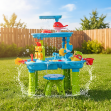 Mijn Hummeltje Splashplay – Zomerplezier & Ontdekken – 3 laags Zand  en Waterspeeltafel | Educatief Speelgoed