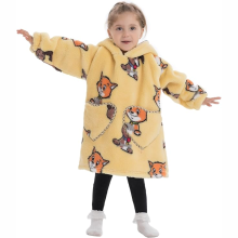Mijn Hummeltje HappySnug – Schattig en comfortabel – Kinderdeken met capuchon One Size (1 3 jaar) / Katten en honden | Educatief Speelgoed