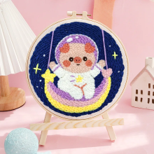 Mijn Hummeltje SoftLoop – Zacht & Creatief – DIY Punch Needle Thuisdecor Set Astro Varken | Educatief Speelgoed