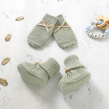 Mijn Hummeltje Booties & Mittens – Zacht & Warm – Handschoenen en Schoentjes Set Lichtgroen / 14 (12–18 maanden) | Educatief Speelgoed