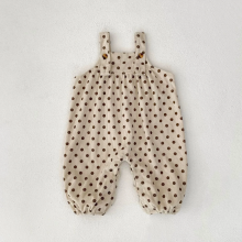 Mijn Hummeltje BabyBloom – Schattig & Comfortabel – Jumpsuit met Gestippeld Design Jumpsuit (Abrikoos) / 80 (9–12 maanden) | Educatief Speelgoed