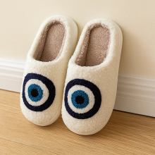 Mijn Hummeltje Noordlicht – Warm & Feestelijk – Pluche Kerstpantoffels met motief Oog / 36 37 | Educatief Speelgoed
