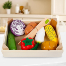 Mijn Hummeltje MiniChef – Leuk & Creatief – Houten Magnetische Keuken Speelset Groente Mix | Educatief Speelgoed