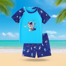 Mijn Hummeltje AquaFun – Ademend & Veilig – Kinder Zwemset met UPF bescherming Zwemshirt & broek / 150 (10–11 jaar) / Astronaut | Educatief Speelgoed
