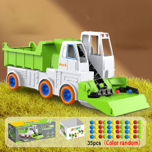 Mijn Hummeltje Power Mixer Truck™ – Draai & Bouw Pret – Speelgoed Bouwvoertuig Dumpwagen 35 stuks | Educatief Speelgoed