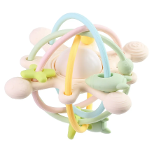 Mijn Hummeltje Sensory Rattle Ball™ – Zachte Grijpret – Baby Siliconen Bijtspeelgoed Groen | Educatief Speelgoed