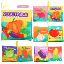 Mijn Hummeltje Rattle Book™   Geluid & Beweging   Stoffen Boekje Groenten | Educatief Speelgoed