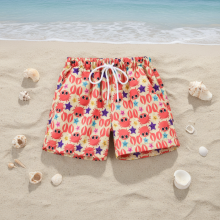 Mijn Hummeltje Beach Shorts – Lichtgewicht & speels – Tropisch Kinder Zwembroek Blije Krabben / 100 (3–4 jaar) | Educatief Speelgoed