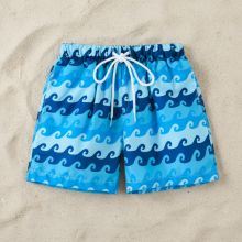 Mijn Hummeltje Beach Shorts – Lichtgewicht & speels – Tropisch Kinder Zwembroek Oceaangolven / 110 (4–5 jaar) | Educatief Speelgoed