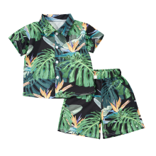 Mijn Hummeltje Mini Fashion™   Fris & Vrolijk   Bloemen Jongens Setje Zwart Groen Jungle / 110 (3 4 Jaar) | Educatief Speelgoed