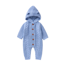 Mijn Hummeltje SoftKnit – Warm & Schattig – Gebreid Baby Jumpsuit met Capuchon Blauw / 80 (6–12 maanden) | Educatief Speelgoed