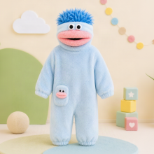 Mijn Hummeltje LittleMonster – Comfortabel & Schattig – Kinder Onesie met Grappig Monsterontwerp Blauw / 90 (2–5 jaar) | Educatief Speelgoed