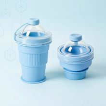 Mijn Hummeltje FlexiCup – Praktisch & Draagbaar – Opvouwbare Siliconen Drinkbeker Blauw | Educatief Speelgoed