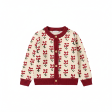 Mijn Hummeltje CozyCardi – Zacht & Warm – Gebreid Vestje met Leuke Prints Bloesem / 80 (1–2 jaar) | Educatief Speelgoed
