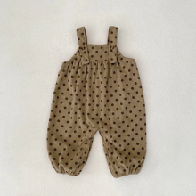 Mijn Hummeltje BabyBloom – Schattig & Comfortabel – Jumpsuit met Gestippeld Design Jumpsuit (Bruin) / 73 (6–9 maanden) | Educatief Speelgoed