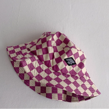 Mijn Hummeltje Bucket Hat – Schattig & Beschermend – Kinder Hoed Geruit Paars | Educatief Speelgoed